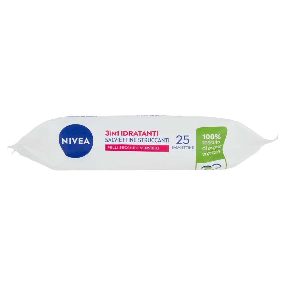 Nivea 3in1 Idratanti Salviettine Struccanti Pelli Secche 25 pz